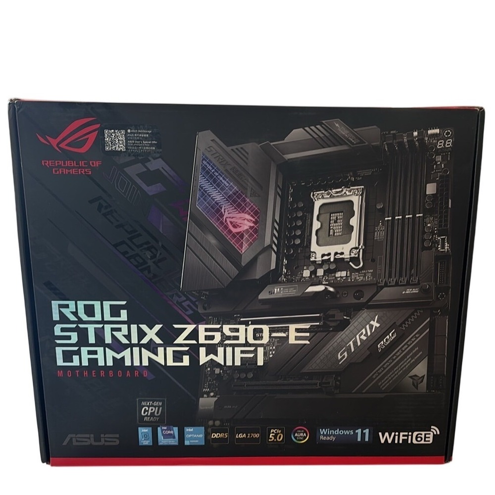 ASUS ROG Strix Z690-E Gaming Motherboard LGA 1700 Intel Z690 ATX DDR5 PCIe 5.0